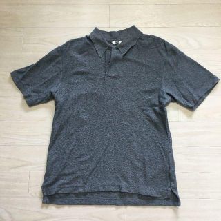 ユニクロ(UNIQLO)の半袖 ポロシャツ 無地 グレー メンズ サイズM(Tシャツ/カットソー(半袖/袖なし))