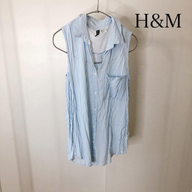 H&M(エイチアンドエム)のH&M⭐︎ストライプ シャツ レディースのトップス(シャツ/ブラウス(半袖/袖なし))の商品写真