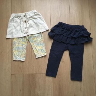 ユニクロ(UNIQLO)のベビー 80&90センチ スカッツ2点セット(パンツ)