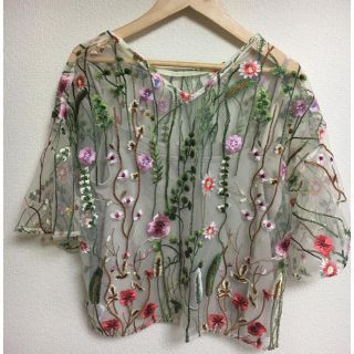 ミスティウーマン(mysty woman)の刺繍　ブラウス　プルオーバー(シャツ/ブラウス(長袖/七分))