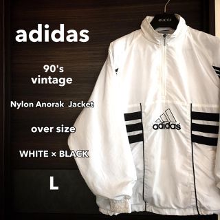 アディダス(adidas)の【激レア1点物】adidas90'sナイロンアノラックJKT【美品ヴィンテージ】(ナイロンジャケット)