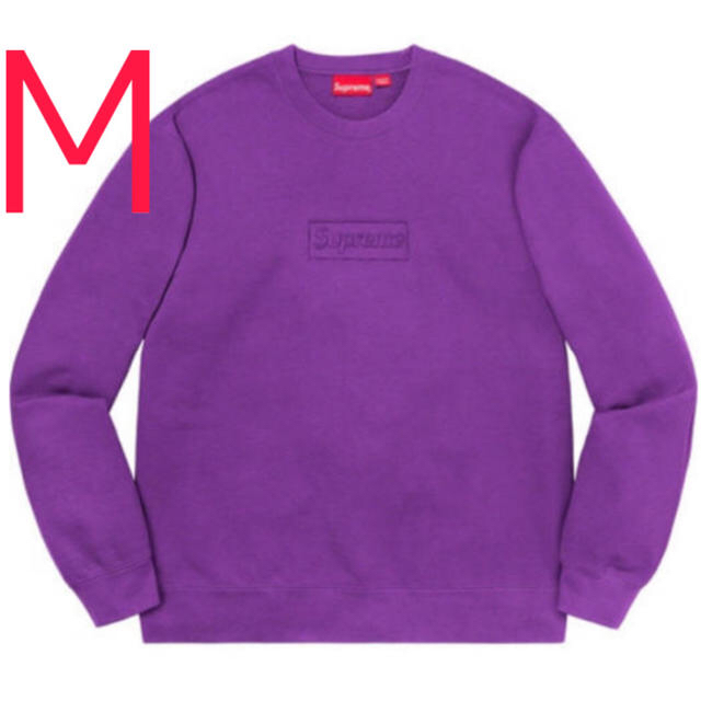 SUPREME cutout logo crewneck natural Lトップス