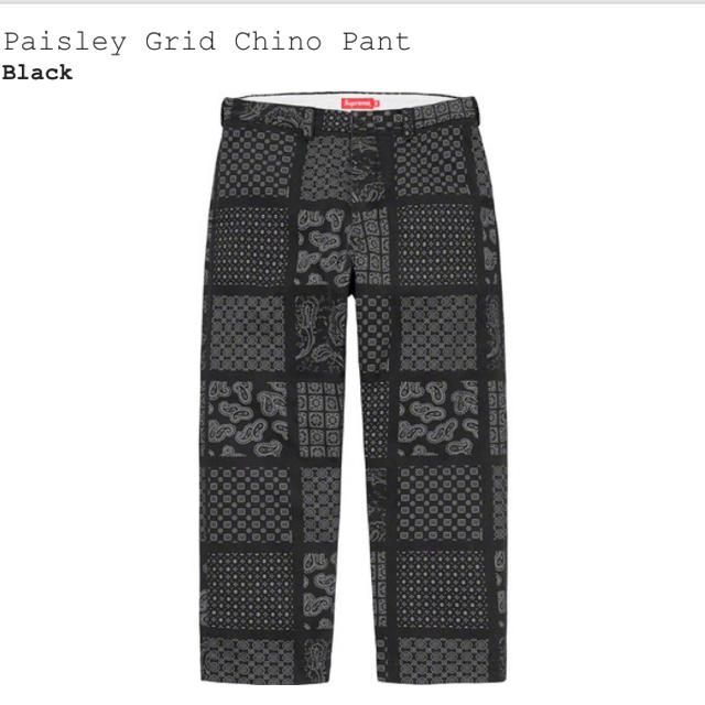 Supreme(シュプリーム)のSupreme Paisley Grid Chino Pant メンズのパンツ(ワークパンツ/カーゴパンツ)の商品写真