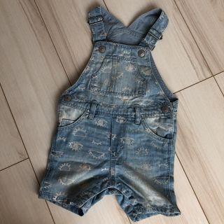 エイチアンドエム(H&M)のH&M オーバーオール 80 デニム サロペット(カバーオール)