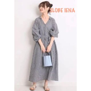 スローブイエナ(SLOBE IENA)のSLOBE IENA コットンボイルシャツワンピース　ギンガムチェック(ロングワンピース/マキシワンピース)