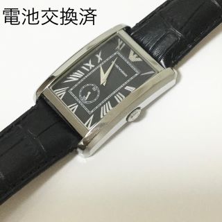 エンポリオアルマーニ(Emporio Armani)の美品　電池交換済 アルマーニ メンズ腕時計 AR1604 111206 黒文字版(腕時計(デジタル))