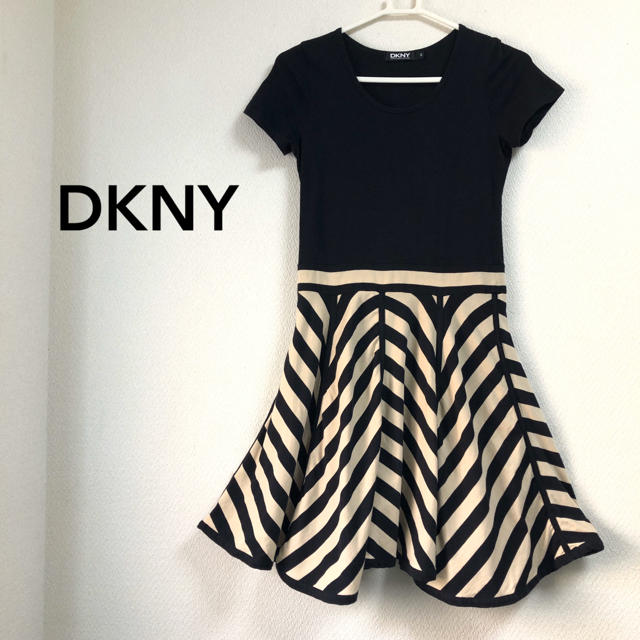 DKNY(ダナキャランニューヨーク)の【DKNY】ウエスト切り替え❁︎ジャージ素材ワンピース レディースのワンピース(ひざ丈ワンピース)の商品写真