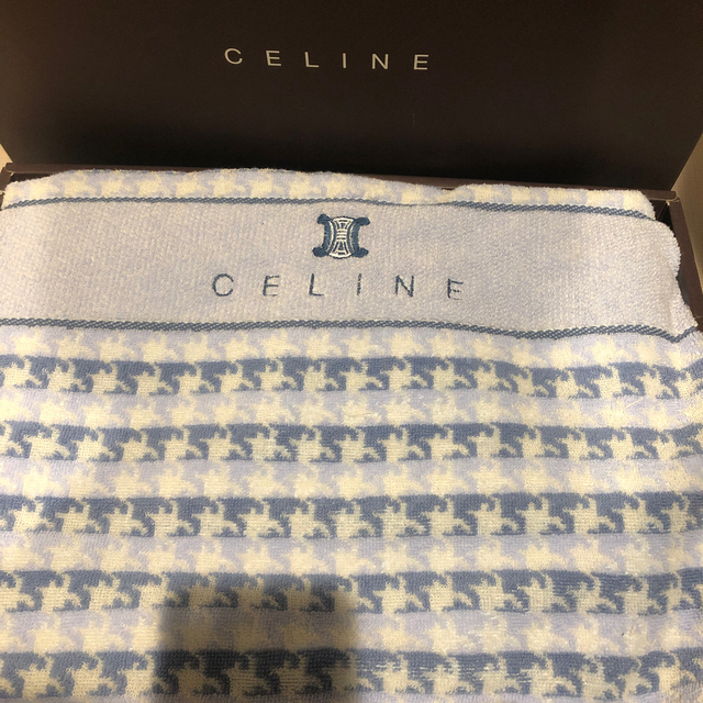 celine(セリーヌ)のセリーヌ   タオルケット　ブルー キッズ/ベビー/マタニティの寝具/家具(タオルケット)の商品写真