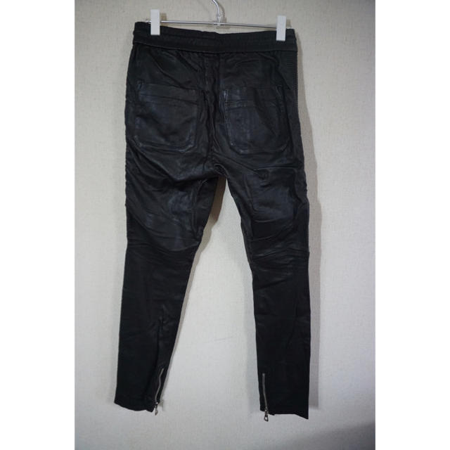 BALMAIN 15AW ×H&M Leather Bikers Pants