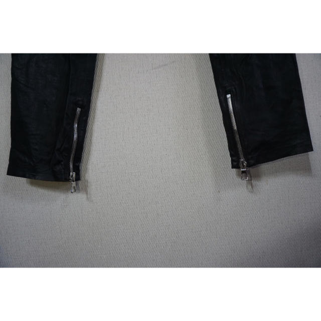 BALMAIN 15AW ×H&M Leather Bikers Pants