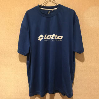 ロット(lotto)のlotto  プラシャツ  4L ブルー　青　半袖　 Tシャツ(Tシャツ/カットソー(半袖/袖なし))