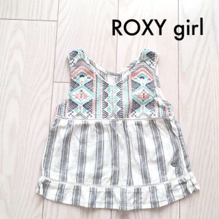 ロキシー(Roxy)の（最終値下）ロキシーガール 刺繍チュニック 90〜100センチ(Tシャツ/カットソー)