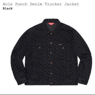 シュプリーム(Supreme)のHole Punch Denim Trucker Jacket Black L(Gジャン/デニムジャケット)