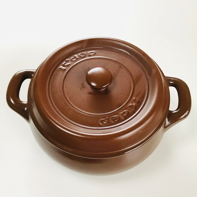 LE CREUSET(ルクルーゼ)の新品未使用　ケデップ　セラウェアマルチポット　ブラウン インテリア/住まい/日用品のキッチン/食器(鍋/フライパン)の商品写真