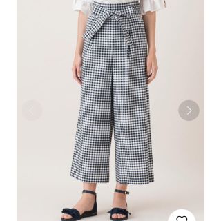 バーバリーブルーレーベル(BURBERRY BLUE LABEL)の正規品❤️ブルーレーベルクレストブリッジ  ギンガムチェック　ワイドパンツ(カジュアルパンツ)