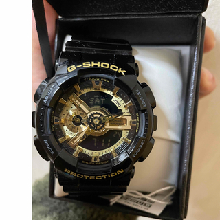 ジーショック(G-SHOCK)の最終価格　CASIO G-SHOCK GA-110GB-1AJF 箱説タグ付き(腕時計(デジタル))
