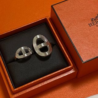 エルメス(Hermes)の新品仕上げ　エルメス　シェーヌダンクル　24 ダブル　リング　指輪　シルバー(リング(指輪))