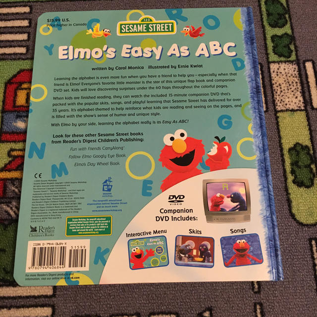 SESAME STREET(セサミストリート)の英語絵本　セサミストリート 「Elmo's Easy as ABC」 DVD付き エンタメ/ホビーのDVD/ブルーレイ(キッズ/ファミリー)の商品写真