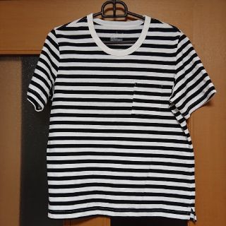 ムジルシリョウヒン(MUJI (無印良品))の未使用   MUJI 無印良品  Tシャツ  ボーダー(Tシャツ(半袖/袖なし))