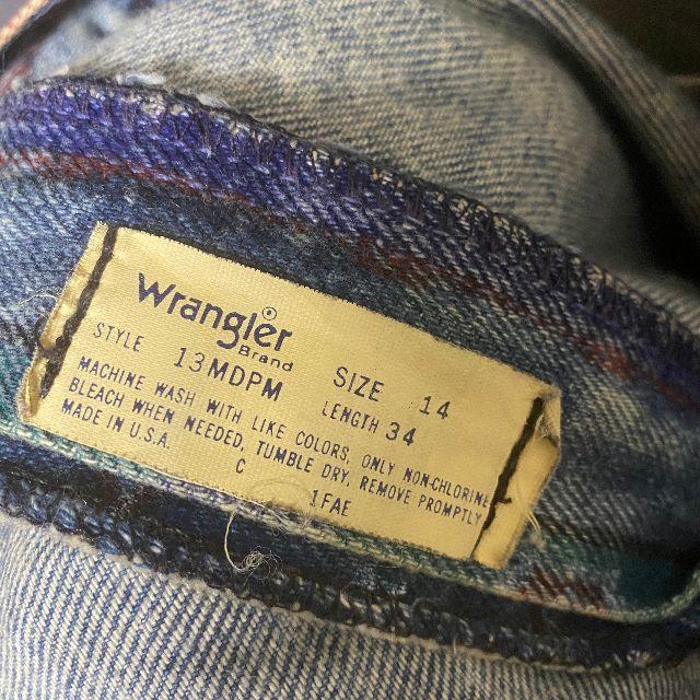 80年代 wrangler ラングラー 柄 デニム パンツ  80s ボトム 3