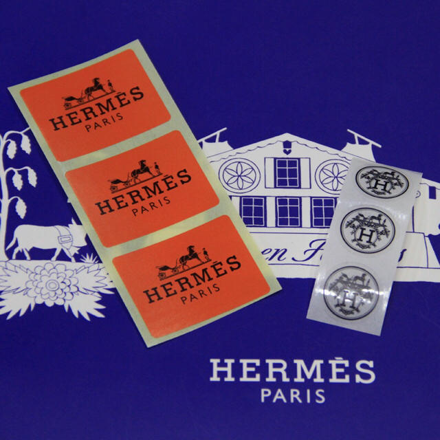 Hermes - エルメス シール 6枚 オレンジ&クリアの通販 by amu's shop｜エルメスならラクマ