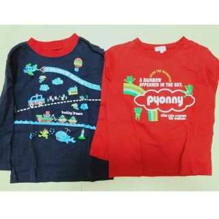 サンカンシオン(3can4on)の【美品】110cm　長袖　ロンT   男の子　2枚セット(Tシャツ/カットソー)