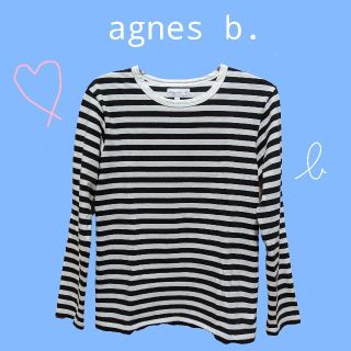 アニエスベー(agnes b.)のagnes b.　長袖　ボーダー白×黒(Tシャツ(長袖/七分))