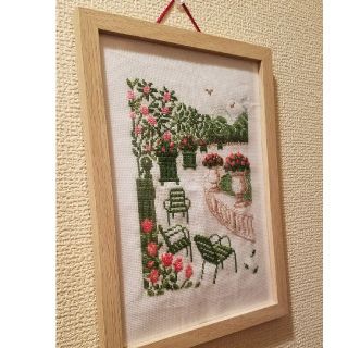 フェリシモ(FELISSIMO)のフェリシモ　クロスステッチ刺繍　完成品(インテリア雑貨)