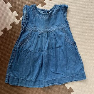 ベビーギャップ(babyGAP)の美品　babyGAP デニムワンピース 90(ワンピース)