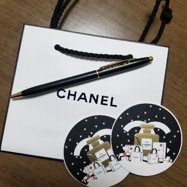 CHANEL 新品未使用 正規非売 ノベルティボールペン＆ショッパー！ムエット付