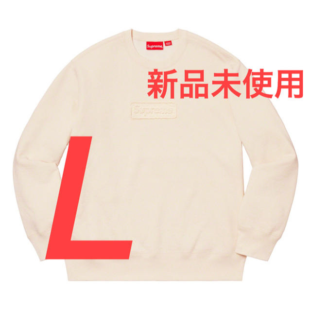 新品未使用 Cutout Logo Crewneck Natural Largeメンズ