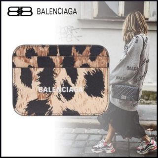 バレンシアガ(Balenciaga)のバレンシアガ　レオパード　カードケース　定期入れ(名刺入れ/定期入れ)