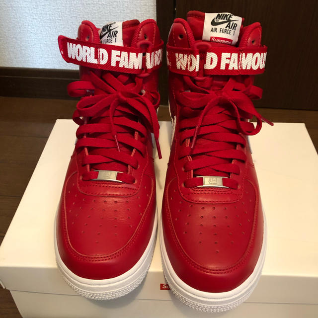 Supreme(シュプリーム)のNIKE®︎/Supreme 14FW Air Force 1 Hi Red 9 メンズの靴/シューズ(スニーカー)の商品写真