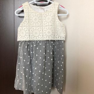 ベビーギャップ(babyGAP)のbabyGAP 子供服 女の子 ワンピース 100cm レース ドット 切り替え(ワンピース)