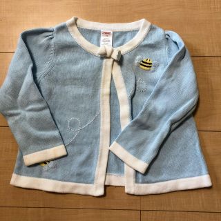 ジンボリー(GYMBOREE)のgymboree  2t カーディガン　水色×白(カーディガン)