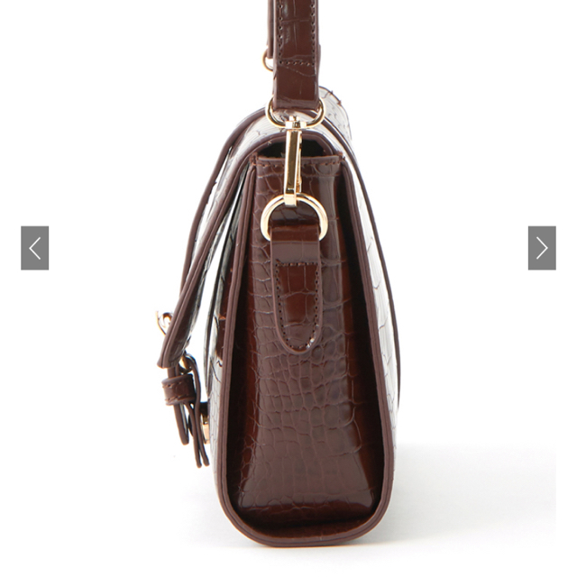 GRL(グレイル)のクロコダイル柄バックルショルダーバッグ レディースのバッグ(ショルダーバッグ)の商品写真