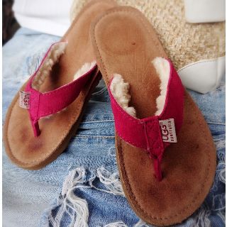 アグ(UGG)の正規品 UGG スウェード×ファー サンダル size23.0(サンダル)