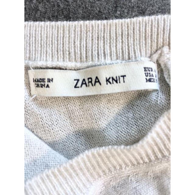 ZARA(ザラ)の【美品】ZARA ライトグレー ニット レディースのトップス(ニット/セーター)の商品写真