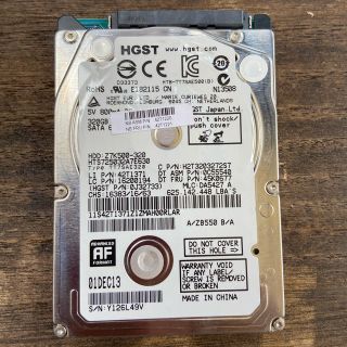 ヒタチ(日立)の激安！2.5インチ内蔵HDD 320GB HGST製(PCパーツ)