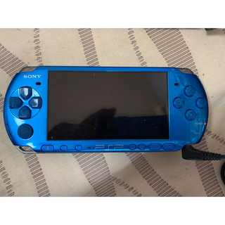 プレイステーションポータブル(PlayStation Portable)のSONY psp 3000  ブルー　中古　(携帯用ゲーム機本体)