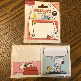 スヌーピー(SNOOPY)のPEANUTS スヌーピー　付箋　セット(ノート/メモ帳/ふせん)