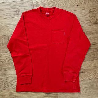 シュプリーム(Supreme)のsupreme pocket L/S red M(Tシャツ/カットソー(七分/長袖))