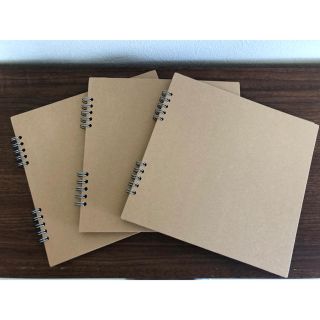 ムジルシリョウヒン(MUJI (無印良品))の【無印良品】クラフト スクラップブック3冊セット(アルバム)