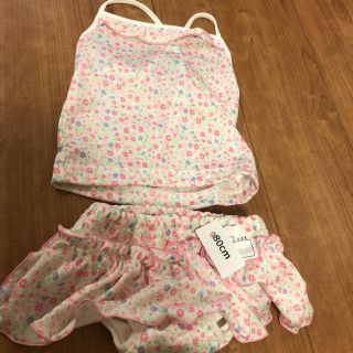 ニシキベビー(Nishiki Baby)の80 女の子　水着　新品未使用　チャックルベビー　ニシキベビー　西松屋(水着)