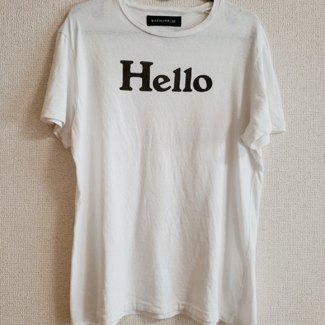 MADISONBLUE(マディソンブルー)のたまあい様。マディソンブルー　hello　tシャツ レディースのトップス(Tシャツ(半袖/袖なし))の商品写真