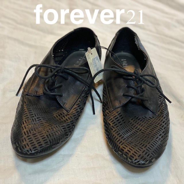 FOREVER 21(フォーエバートゥエンティーワン)の新品 24cm 37 forever21レースアップシューズ レディースの靴/シューズ(ローファー/革靴)の商品写真