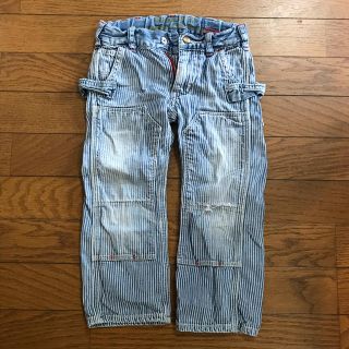 デニムダンガリー(DENIM DUNGAREE)のdenim dungaree ヒッコリーデニム 100センチ(パンツ/スパッツ)