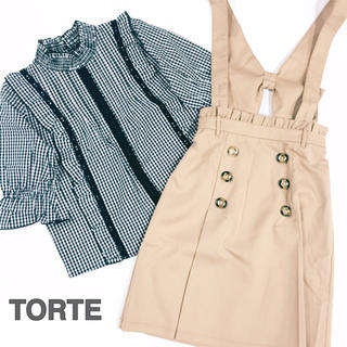 トルテ(TORTE)のバッグリボンスカート(ひざ丈スカート)
