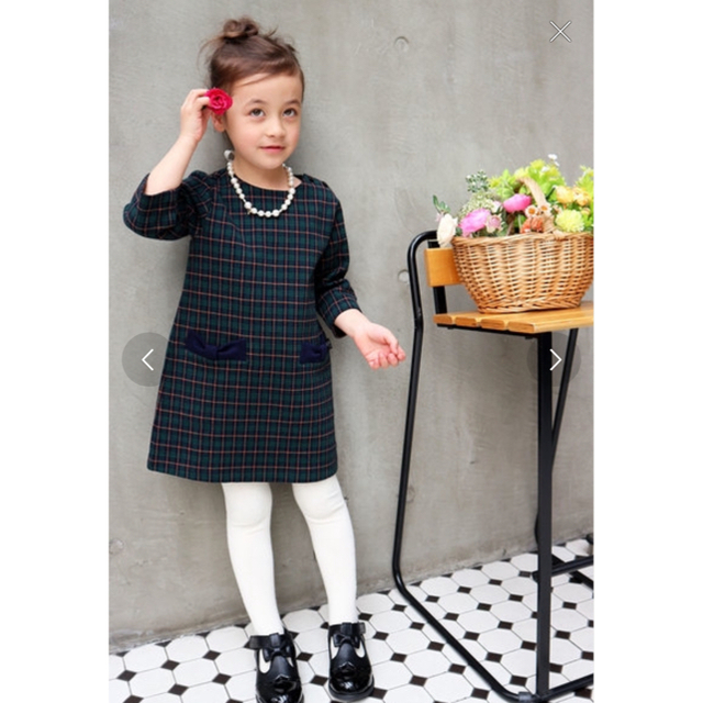 KP(ニットプランナー)のkp チェックワンピ　130 キッズ/ベビー/マタニティのキッズ服女の子用(90cm~)(ワンピース)の商品写真