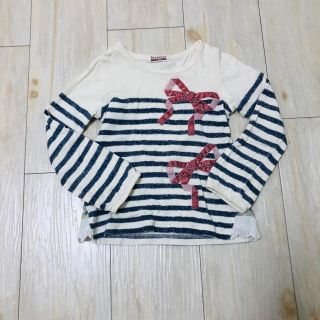 ブランシェス(Branshes)の値下げ　☆ボーダー　トップス  ブルー(Tシャツ/カットソー)